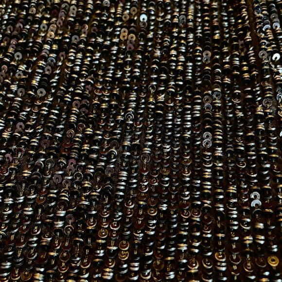 Robert Rodriguez Black Silk Sequin Deep V-Neck Elegant Dressy Oversized Top 12 - Picture 6 of 11